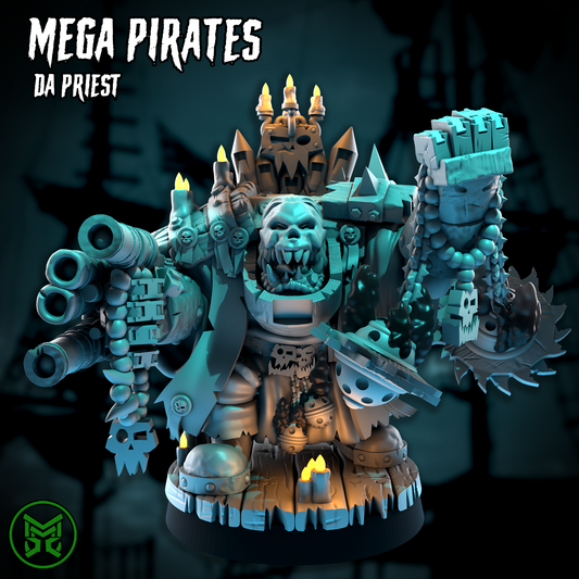 Mega Pirate Priest Resin Miniature Figure alternate view 2