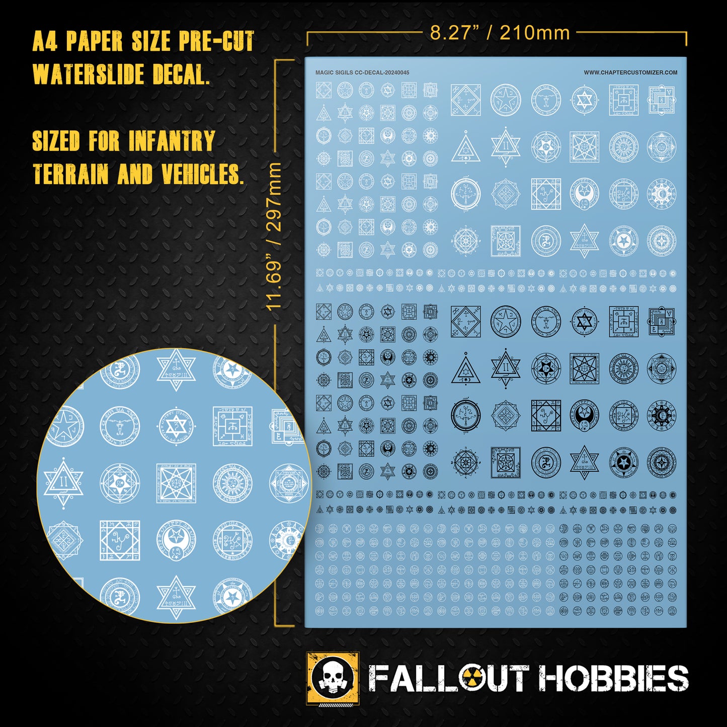 Feuille de décalcomanies pour toboggan aquatique Magic Sigils