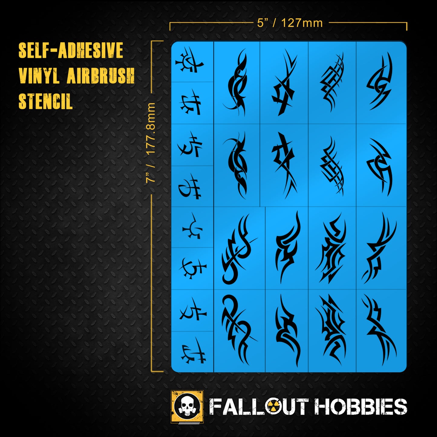 Evil Elven Tribal Kleinere Airbrush-Schablone