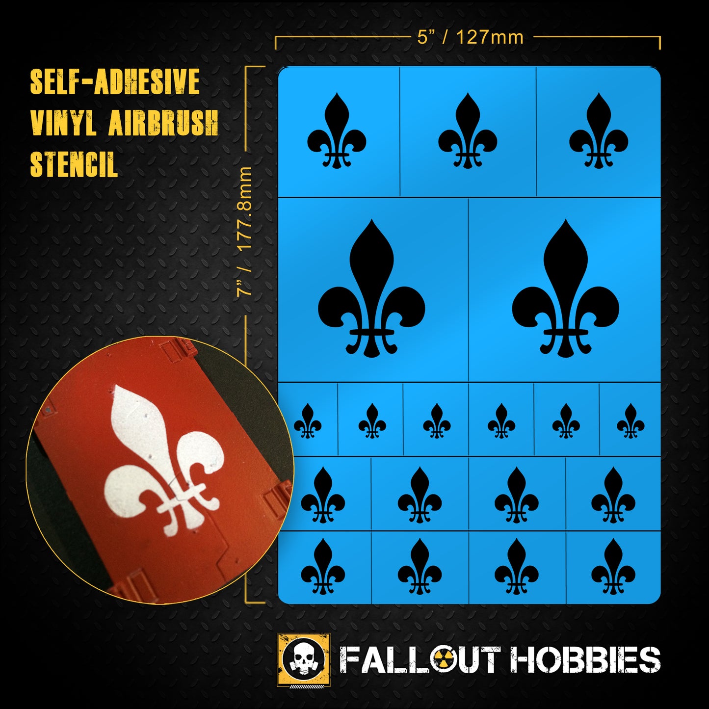 Pochoir aérographe Fleur De Lis