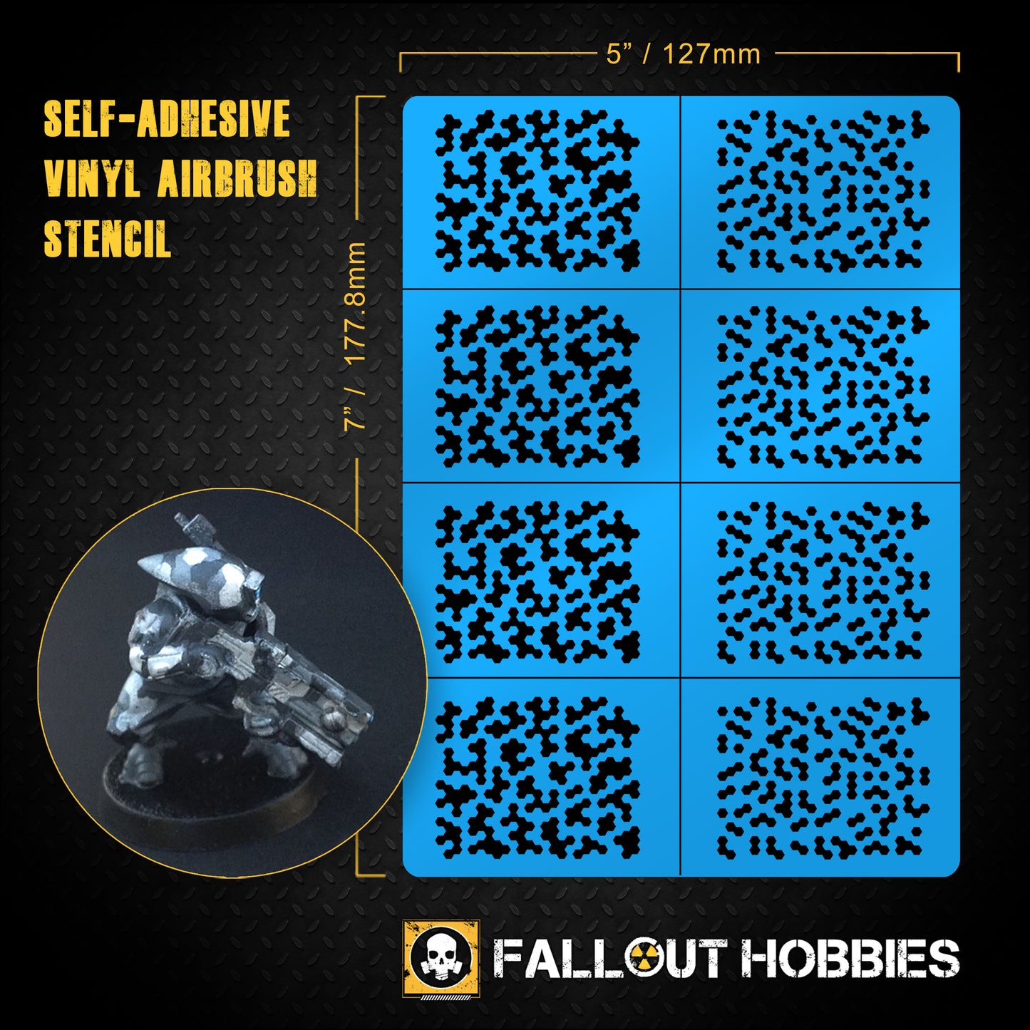 Infanterie Hex Camo Airbrush Schablone