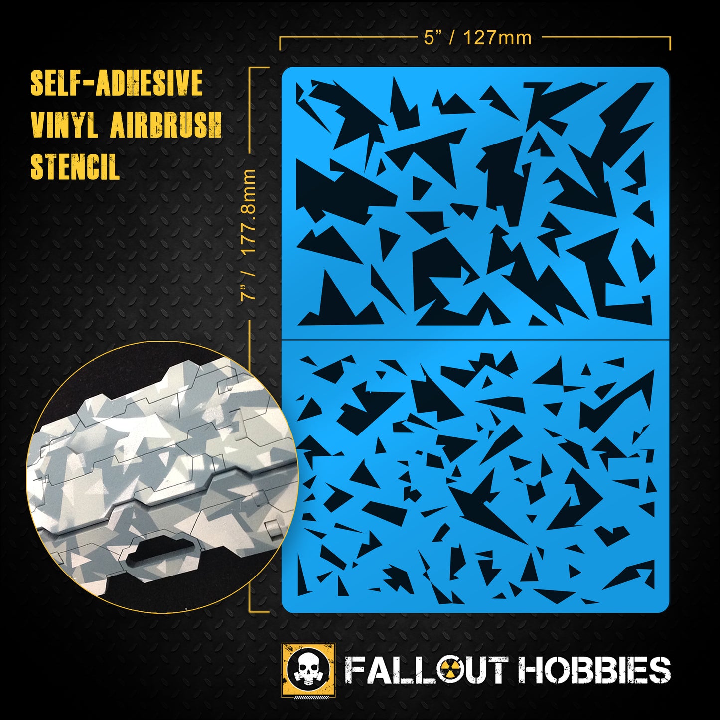 Shard Camo Airbrush-Schablone