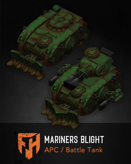 Mariners Blight APC / Battle Tank 28mm Vehicle STL Set