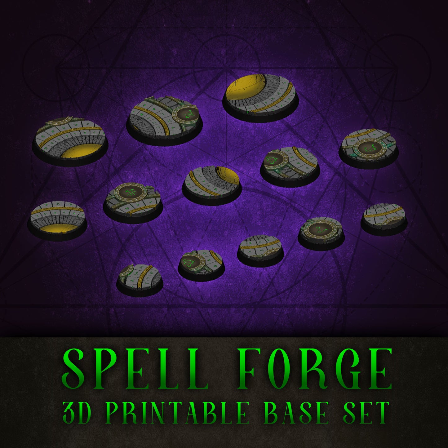 Spell Forge Skirmish Base Collection STL Set