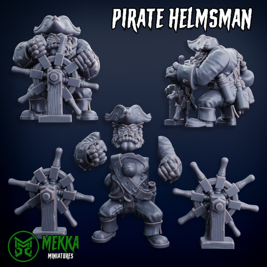 Copy of 3d Printed Orc Helmsman and Gunner Resin Upgrade Parts alternate view 3