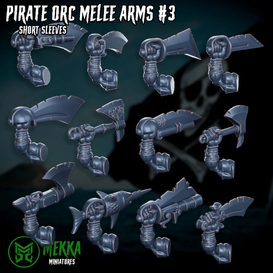 Ork Pirate Melee Arms x24 Resin Upgrade Parts - Mekka Miniatures - Set 2 product image