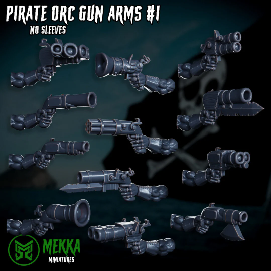 Ork Pirate Gun Arms x24 Resin Upgrade Parts product image