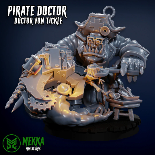 Pirate Doctor Von Tickle Resin Miniature Figure product image