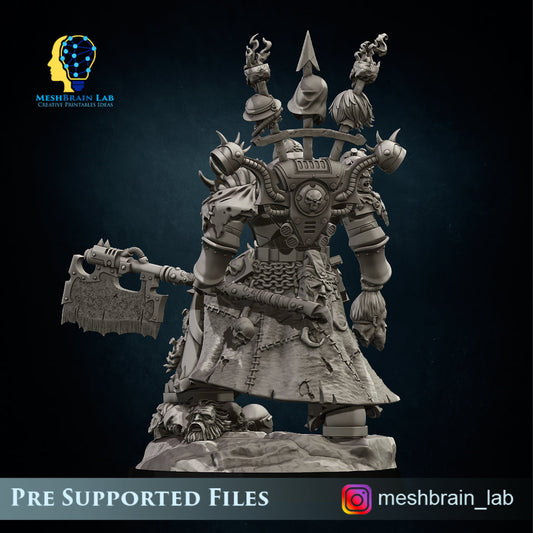 Doom Marine Executor Lord Resin Boss Miniature - Meshbrain Labs alternate view 2