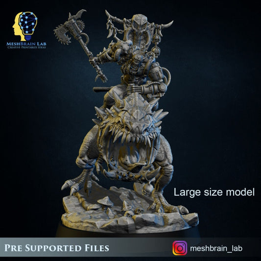 Ork Beast Hunter Resin Boss Miniature alternate view 2