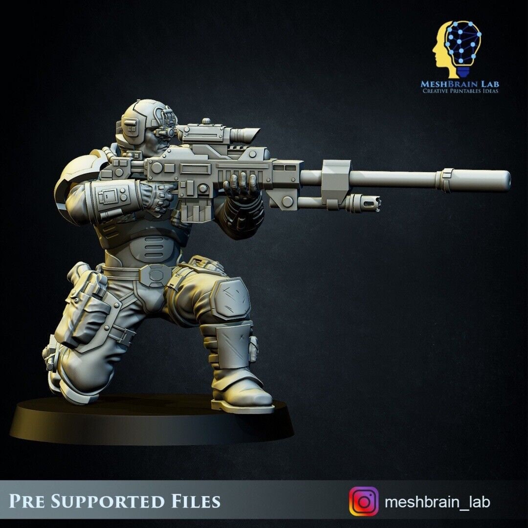Imperial Marine Scout Squad x5 Resin Miniatures Set alternate view 5