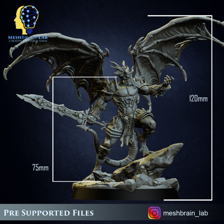 Aamon, Daemon Lord of the Abyss Resin Boss Miniature alternate view 5