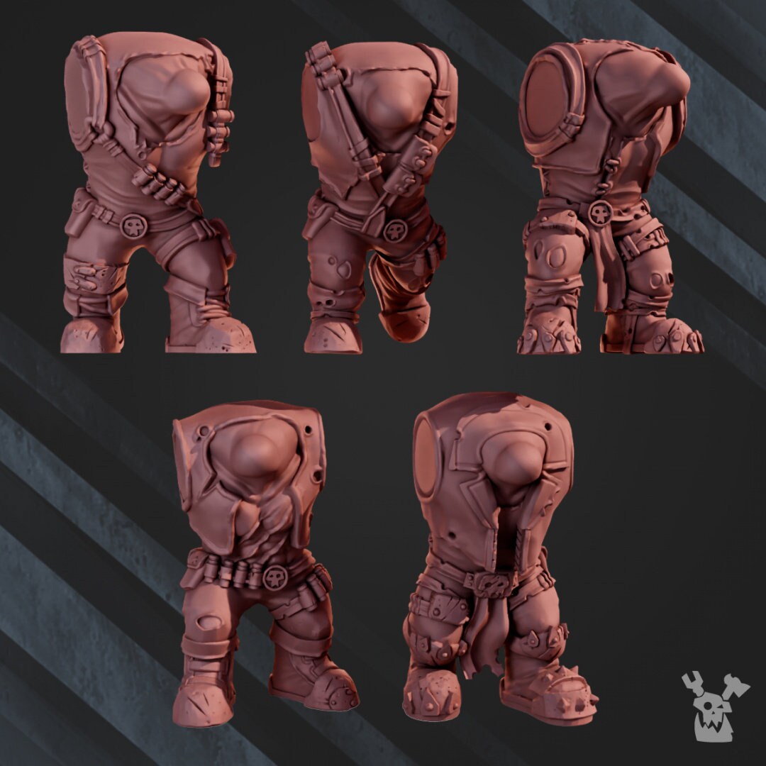 Orc Marauders Assembly Kit x5 Resin Miniatures Set - DakkaDakka Miniatures alternate view 5