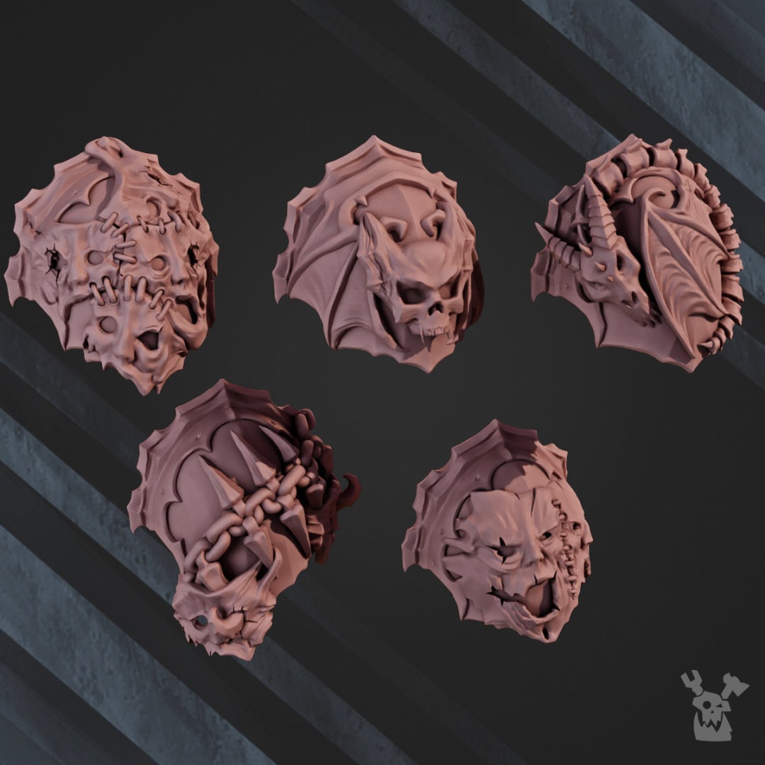 Nocturnal Shoulder Pads Set x10 Resin Upgrade Parts alternate view 2