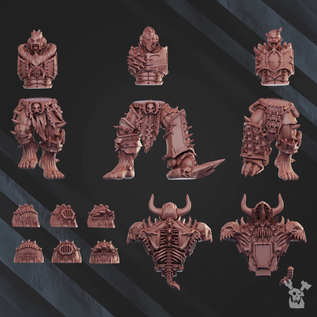 Cursed Bone Shredders Squad x3 Resin Miniatures Set alternate view 5
