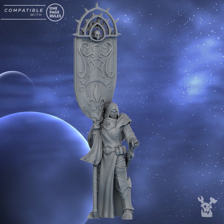 Standard Bearer of the St. Moon Resin Miniature Figure - DakkaDakka alternate view 4