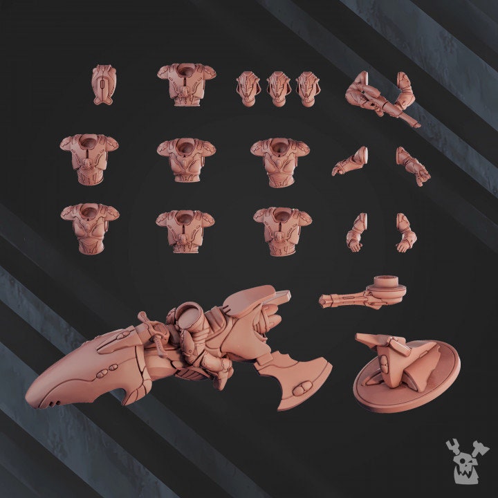 Star Alves Rider Squad x3 Resin Miniatures Set alternate view 3