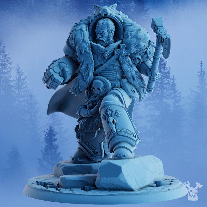 Asver the Storm Father Resin Miniature Figure alternate view 2