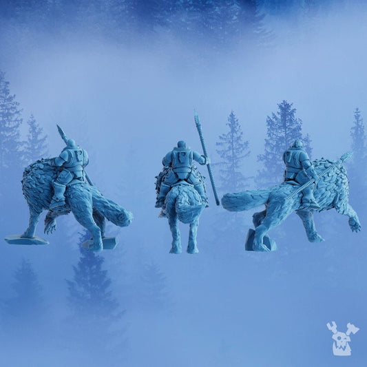 Stormbringer Wolfrider Squad x3 Resin Miniatures Set - DakkaDakka alternate view 2