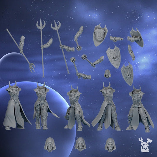 Silver Guards Squad x10 Resin Miniatures Set - DakkaDakka alternate view 2