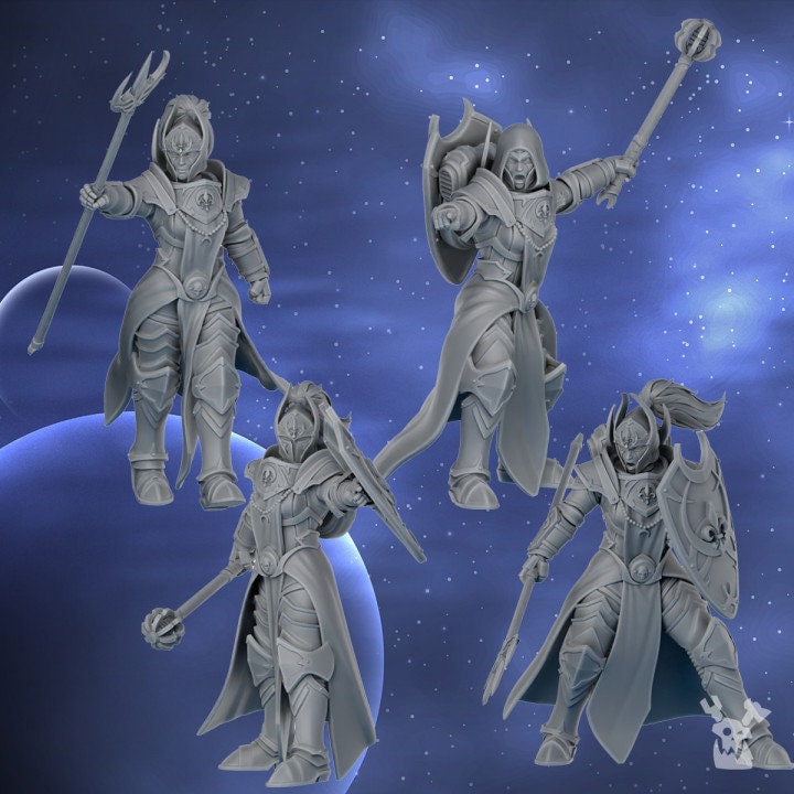 Silver Guards Squad x10 Resin Miniatures Set - DakkaDakka Miniatures alternate view 5