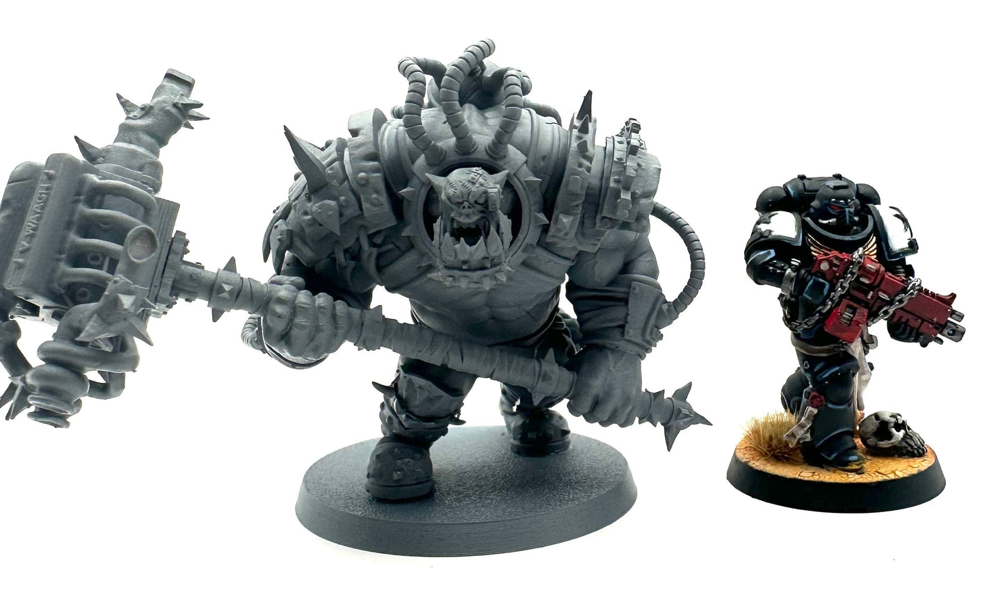 Ork Brute Warboss Resin Boss Miniature - Meshbrain Labs alternate view 5