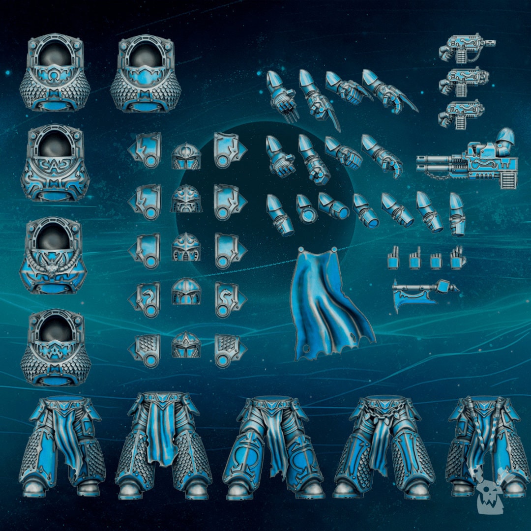 Scylla Legion Destroyer Squad x5 Resin Upgrade Parts alternate view 3