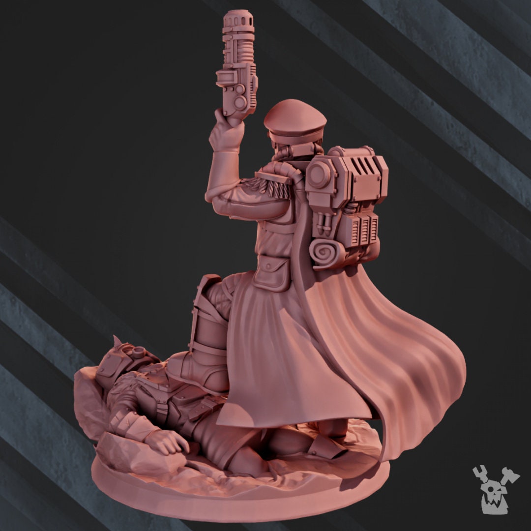 Dawnguard Commissar Resin Miniature Figure - DakkaDakka Miniatures alternate view 3