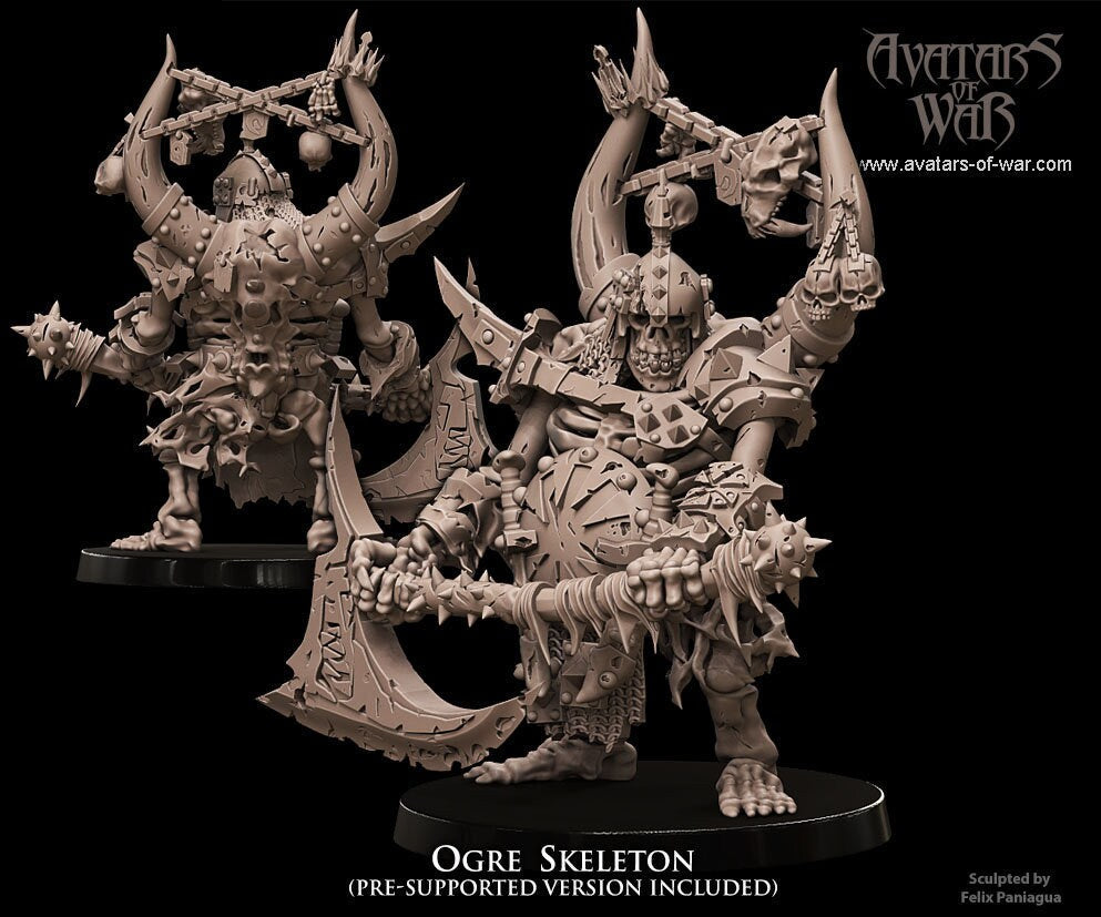 Skeletal Ogre Resin Boss Miniature alternate view 2