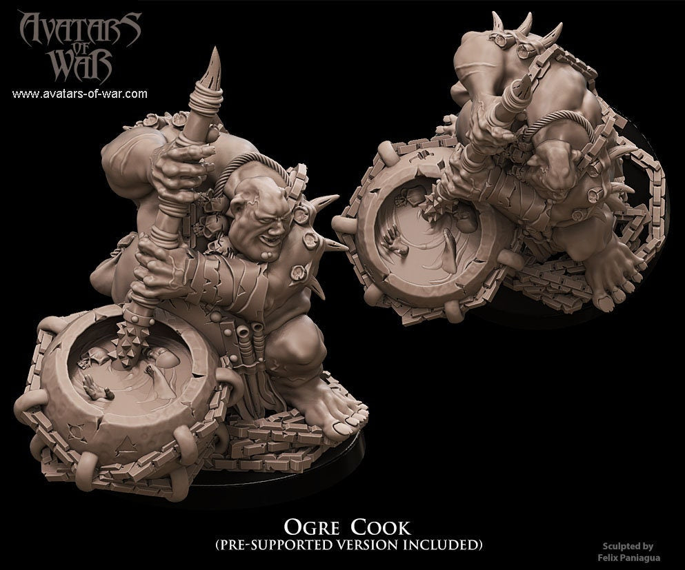 Ogre Cook Resin Boss Miniature alternate view 2