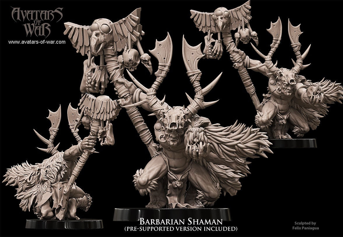 Barbarian Shaman Resin Miniature Figure product image