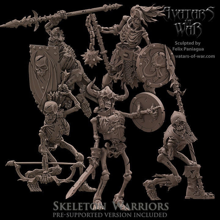Skeletal Warriors x5 Resin Miniatures Set product image