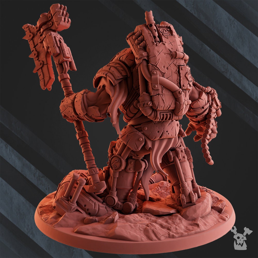 Bull'War Ork Warboss Resin Boss Miniature alternate view 2