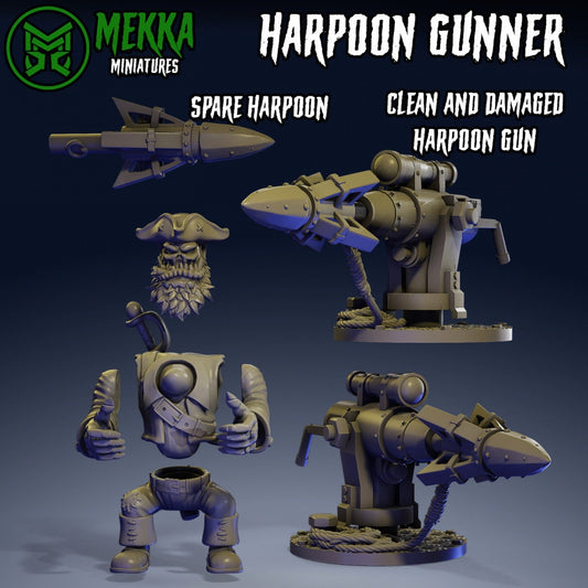 Ork Pirate Harpoon Gunner Resin Upgrade Parts alternate view 2