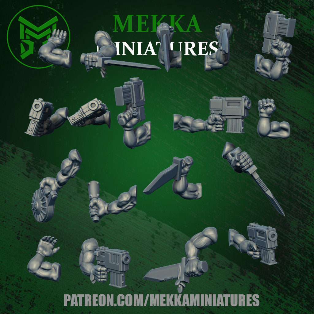 Ork Commando Arms x18 Resin Upgrade Parts - Mekka Miniatures - Set 2 product image