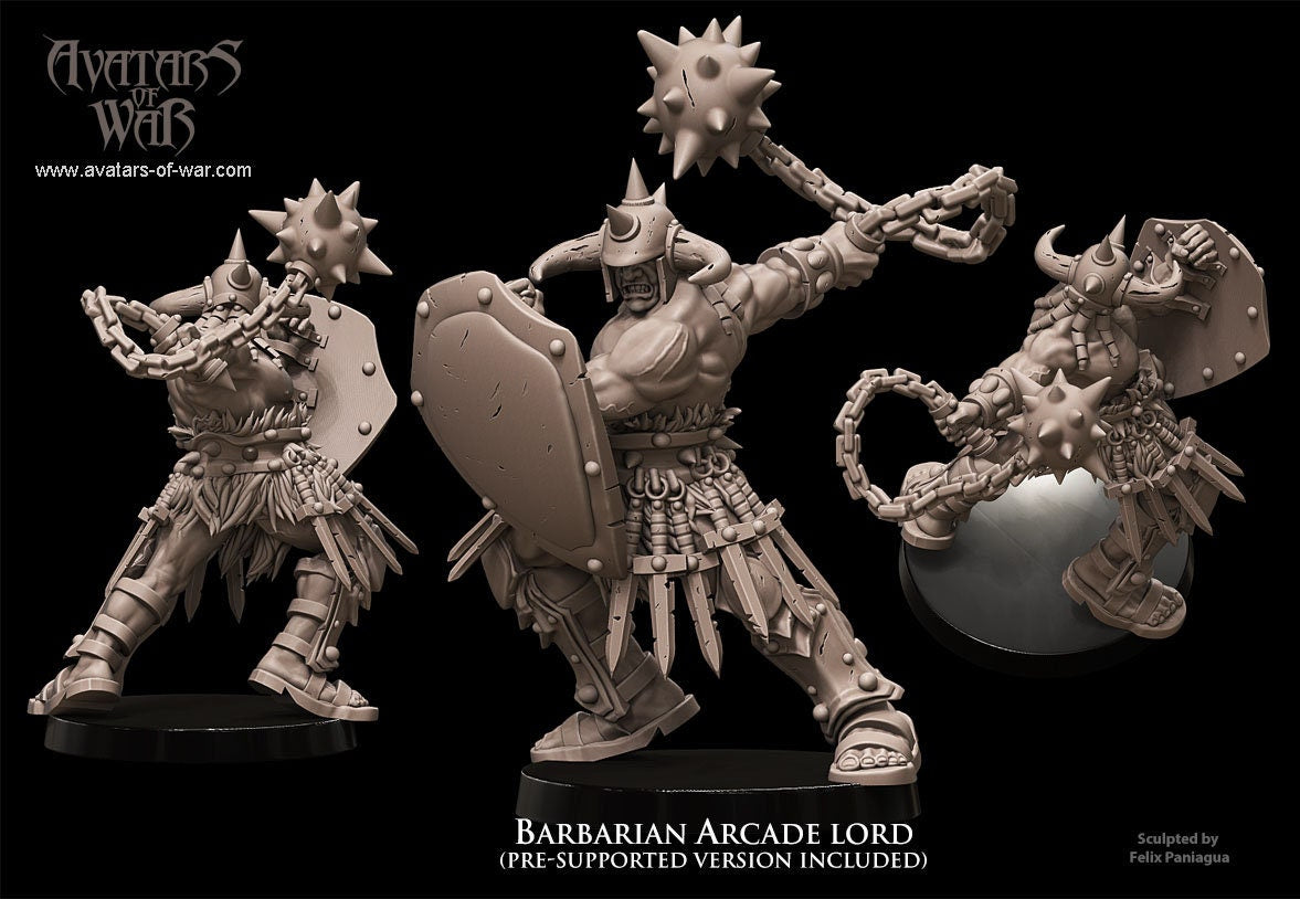 Barbarian Arcade Lord Resin Boss Miniature product image
