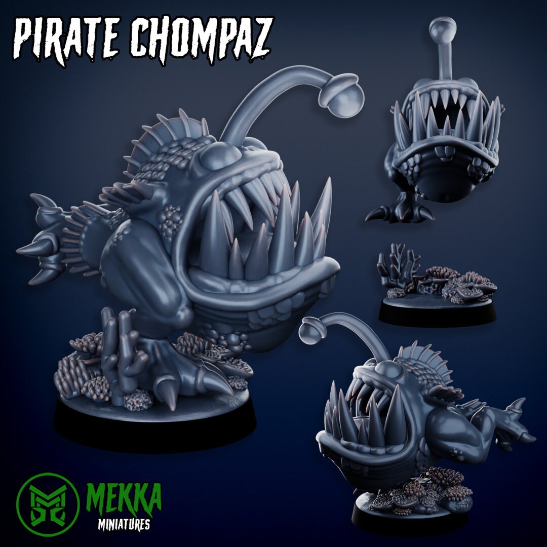 Ork Pirate Chompaz x9 Resin Miniatures Set alternate view 4