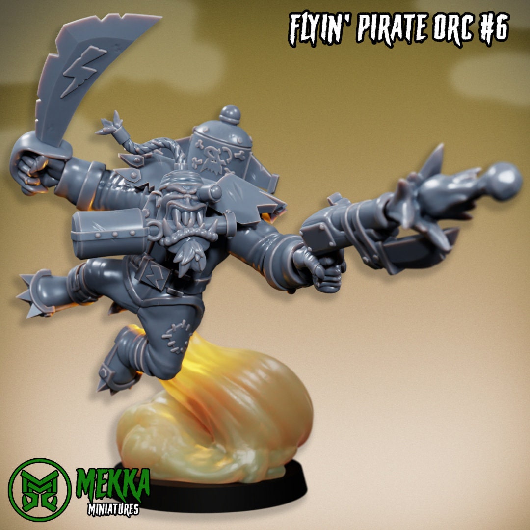 Ork Flyin Pirate Set x6 Resin Miniatures Set alternate view 5