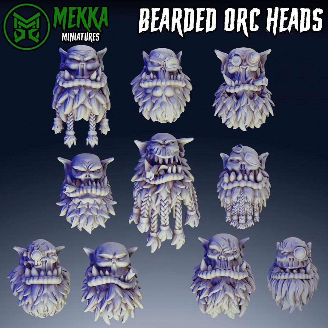 Ork Pirate Heads x10 Resin Upgrade Parts product image