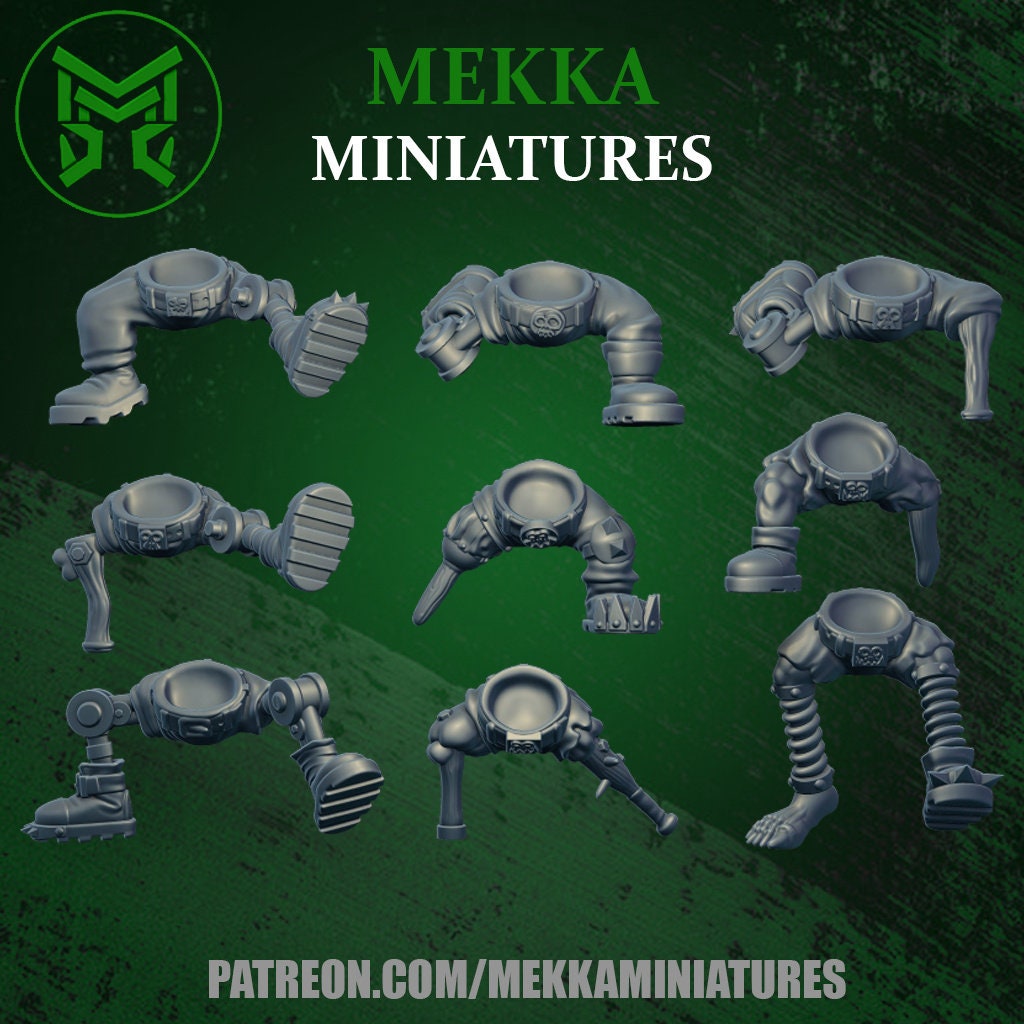 Ork Prosthetic Legs x9 Resin Upgrade Parts product image