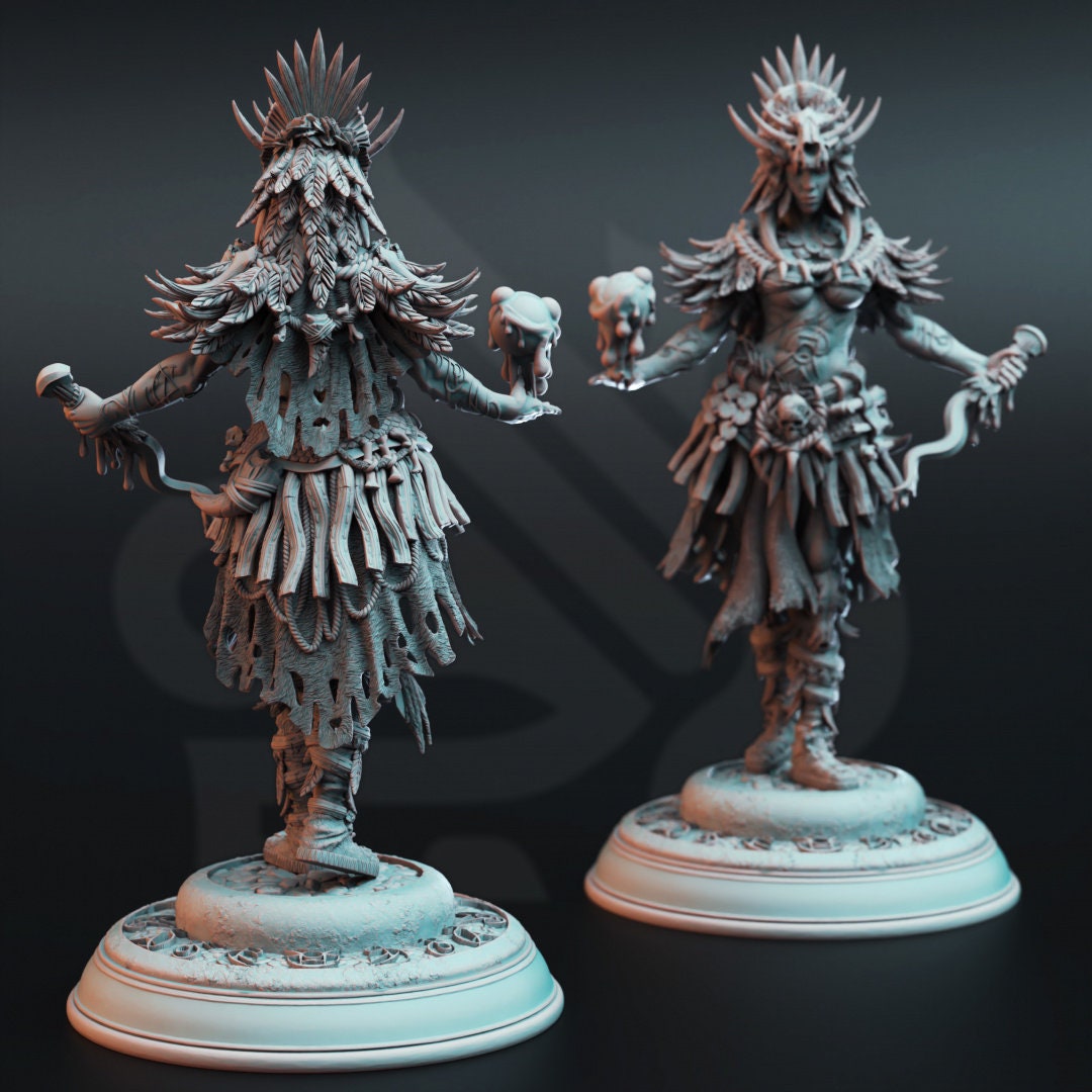 Goliath Blood Shaman Priestess Resin Boss Miniature alternate view 2