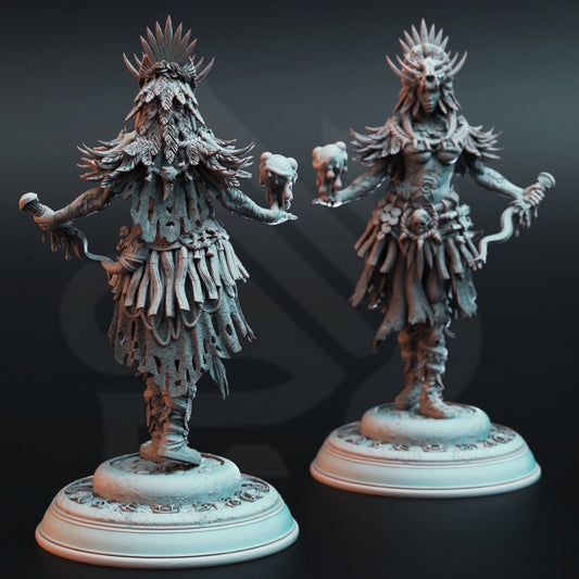 Goliath Blood Shaman Priestess Resin Boss Miniature alternate view 2