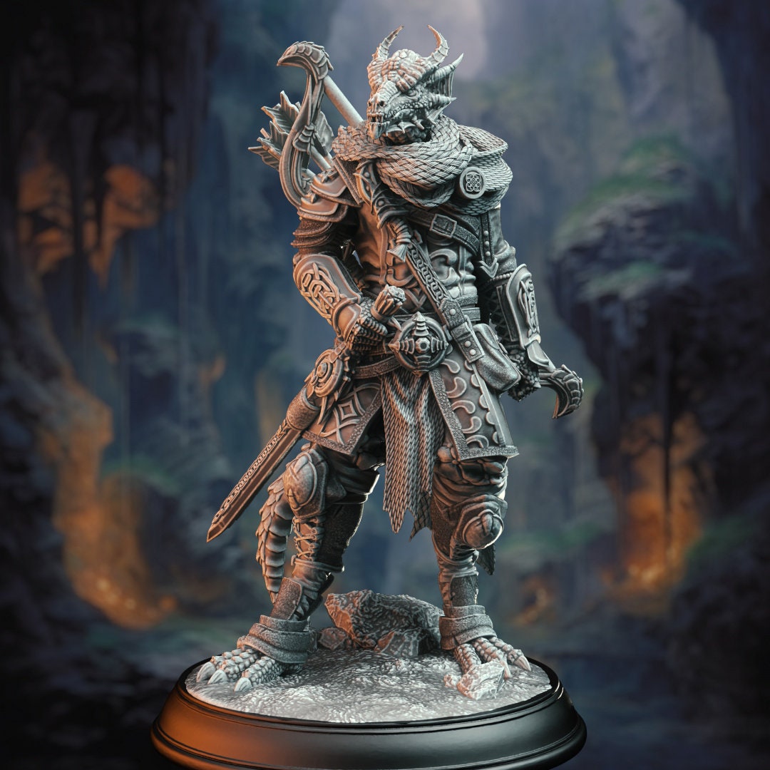 Dragonborn Drakewarden Ranger Resin Boss Miniature product image