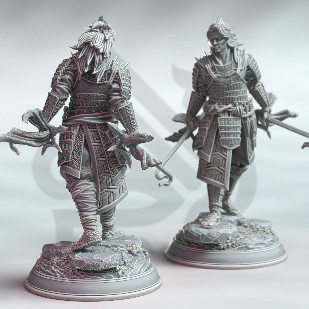 Samurai of the Fox Resin Miniature Figure alternate view 2