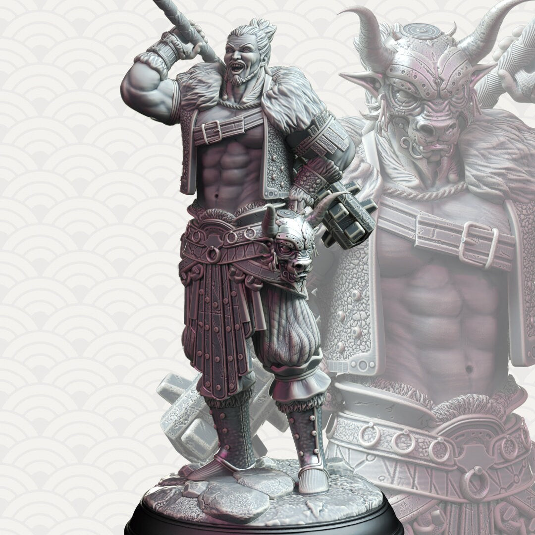 Samurai of the Ox Resin Miniature Figure product image