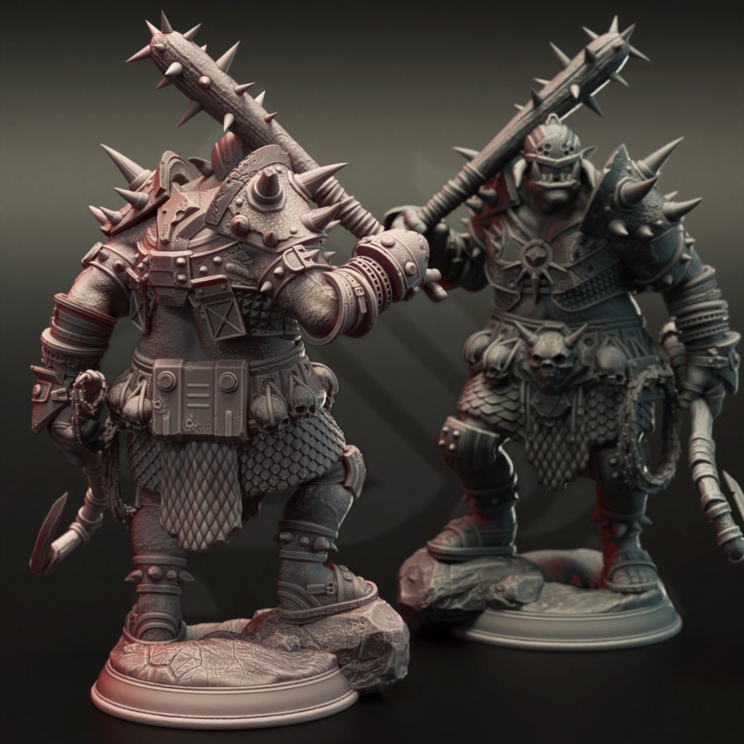 Orc War Captain Resin Miniature Figure alternate view 2