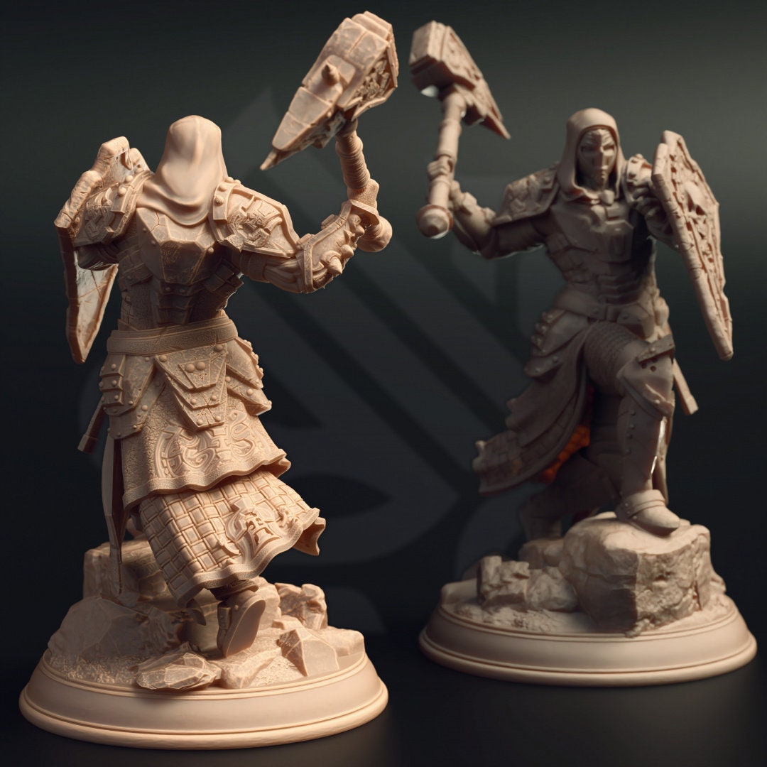 Warforged Cleric Resin Miniature Figure alternate view 2