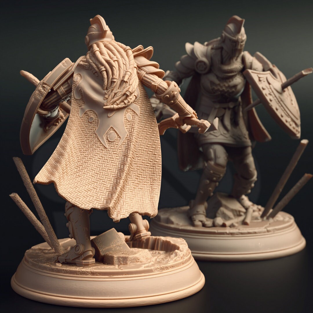 Warforged Warrior Resin Miniature Figure alternate view 2