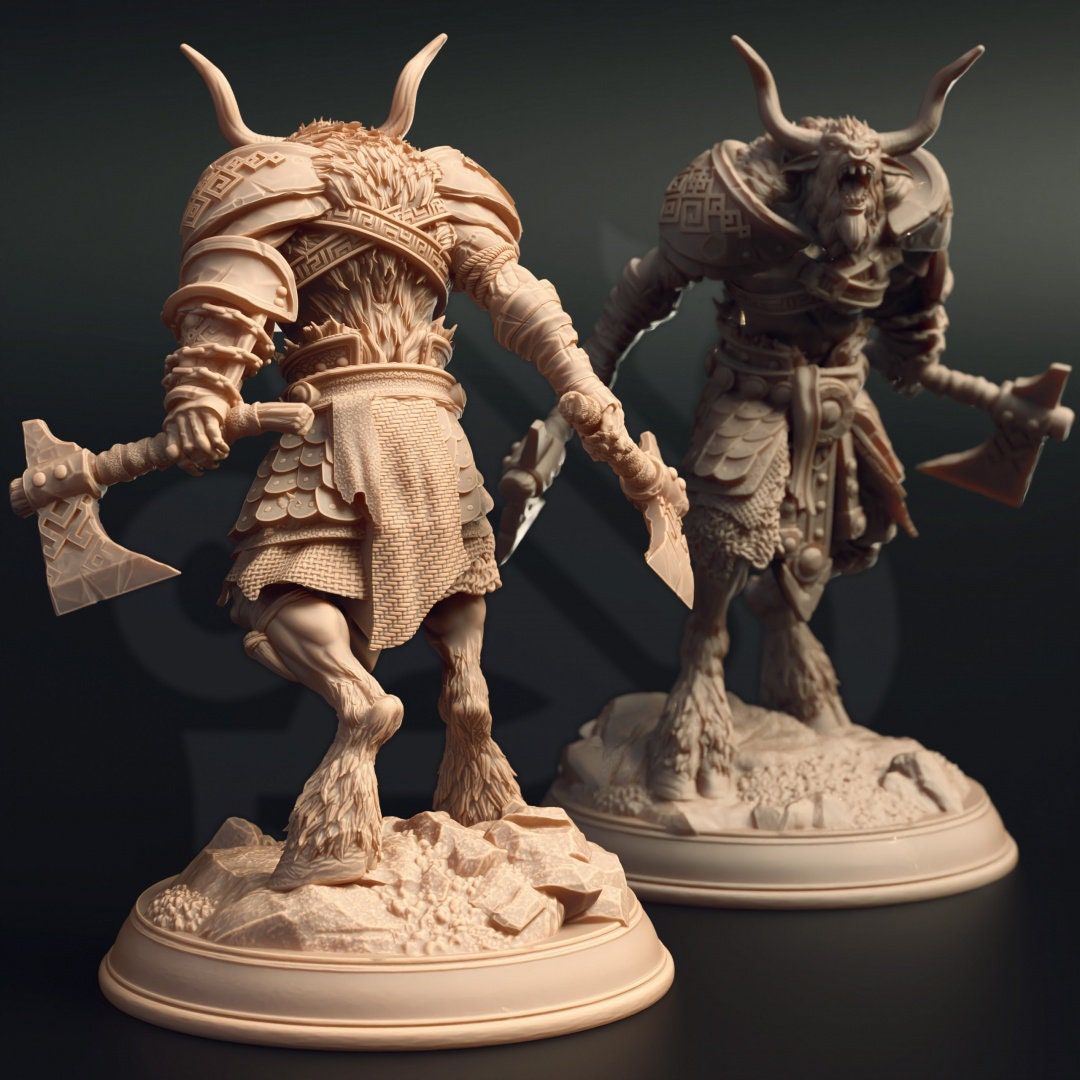 Minotaur Barbarian Resin Boss Miniature alternate view 2