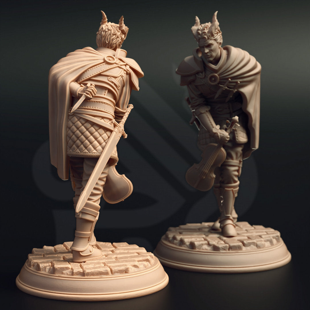 Tiefling Bard Fighter Resin Miniature Figure alternate view 2